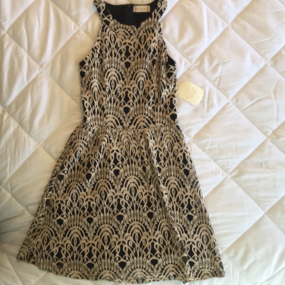 Altar’d State Black and Cream Dress